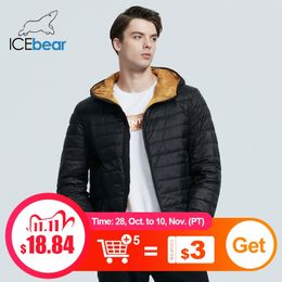 ICEbear New lightweight men's down coat stylish casual men jacket male hooded apparel brand men clothing MWY19998D 201103