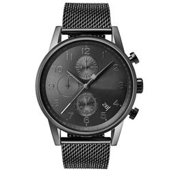 AAA vigia o movimento de pulso masculino, o movimento japonês Boss Wristwatches Designer Fashion Quartz Watch Stop Funções