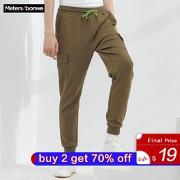 Metersbonwe Men Knitted Sports Pants 2020 New Spring Casual Fashion Small feet Jogging Pants Multi-pocket Loose Sweatpants LJ201103
