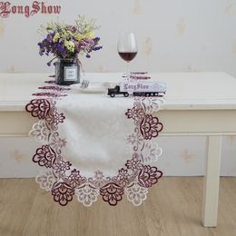 Festival Xmas Decorative Home Hotel Banquet Coffee Table 40x130cm Soft Jacquard Cloth Modern Table Runner Y200421