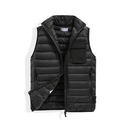 Men Mens and womens Vests No hat Sleeveless Jacket Cotton-Padded Autumn Winter Casual Coats Male Waistcoat bodywarmer European American fashion brand