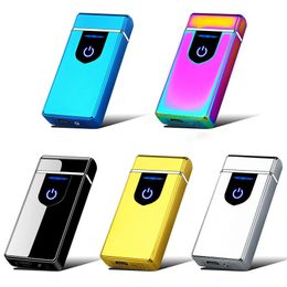 Latest Cool Windproof Colourful USB Cyclic Charging ARC Lighter Portable Innovative Design For Herb Cigarette Tobacco Cigar Smoking DHL