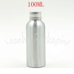 100ML Metal Aluminum Bottles Containers With Cap , 100CC Toner / Essential Oil Packaging Bottle Makeup Sub-bottling
