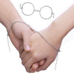 2Pcs Stainless Steel Boyfriend Girlfriend Relationship Bracelet Love Magnetic Long Distance Bracelet Kit Lover Jewelry