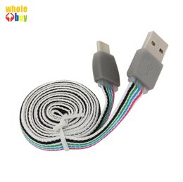 High Quality Micro 5pin Type-C Cotton Braided Fast Charging Data Cable for Sumsung HTC Xiaomi Huawei 1M