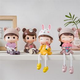 Creative Wall Hanging Foot Doll Couple Suit Rasin Model Living Room Bookshelf Cafe Home Decoration Children Christmas Brithday G Y200903