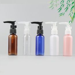 10pcs 30ml 50ml 100ml Plastic PET Press Pump Spray Lotion Bottles Sample Vials Cosmetic Travel Liquid Cream Refillable Container