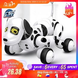 2020 New Remote Control Smart Robot Dog Programable 2. Wireless Kids Toy Intelligent Talking Robot Dog Electronic Pet kid Gift LJ201105