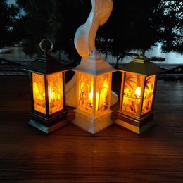 Christmas Decorations Party Lantern Decor Hanging Light Candle Beautiful Creative Home Decoration Santa Claus Street Lamp Transparent1