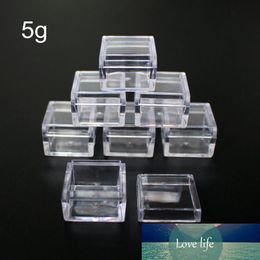 48pcs/lot Small 5ml Square Clear Cosmetic Pot Jars for Eyeshadows Makeup Face Cream Lip Balm Containers 5g DIY Nail Art Storage