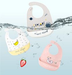 Ins baby Waterproof silicone bibs baby eating Food bib children Health Safty Brup Clothes rice bag not washed