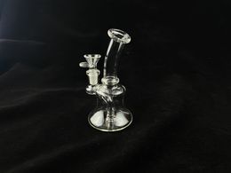 Glass hookah, gtl mini transparent oil drilling rig bong, smoking pipe, 14mm joint are welcome to order