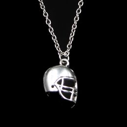 Fashion 20*15mm Soccor Football Helmet Pendant Necklace Link Chain For Female Choker Necklace Creative Jewellery party Gift