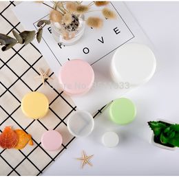 50ml 100ml Plastic Round Empty Refillable Cosmetic Cream Jar Cute Pink Yellow White Green Balm Storage Container