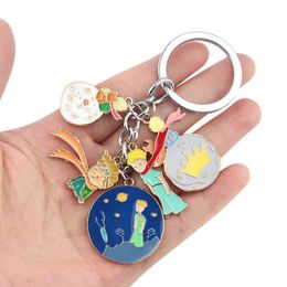 Keychains Dongmanli key chain, with prince and enamel fox pendant, charm jewelry, childrens gift, pf273