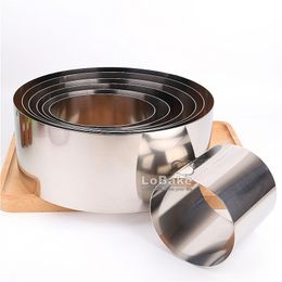 10cm height 4, 5, 6, 7, 8, 9, 10 inches smooth round circle 304 stainless steel mousse ring Mould layer wedding cake Moulds DIY Y200618