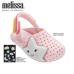 Mini Melissa Star Rocket Boys Sweet Dreams Girl Jelly Shoes Noctilucent Sandals Baby Shoes Melissa Sandals Kids Princess 201113