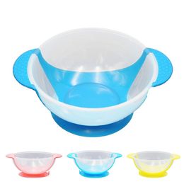 Learning Dishes Service Plate/Tray Suction Cup Baby Dinnerware Set Temperature Sensing Feeding Spoon Child Tableware Food Bowl LJ201019