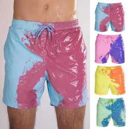 Hot Boys Colour Changing Swim Trunks Quick Dry Children Beach Shorts Swimwear DO21