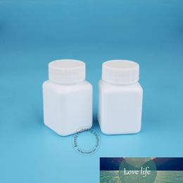 100pcs/Lot Wholesale 85ml Empty Plastic Refillable Bottle White Lid 85g Square Solid Pot Sample Packaging High Quality