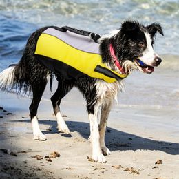 Dog Life Jacket Vest Inflatable Safety Clothes Swimming Preserver Reflective Pet Swimwear Harness For Small Medium Large Dogs 201028