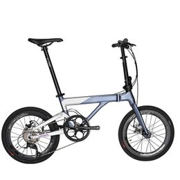 Aluminium Alloy Folding Bikes Bicycle 20 Inch Double Disc Brake City Road Bike Bicycles Portable Light Weight 9-speed Cycles