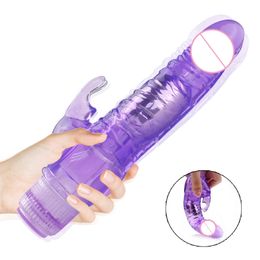 AA Designer Sex Toys Unisex Realistic Jelly Dildo Powerful Multispeed Rabbit Vibrator Female Masturbator sex toy Clitoris Vibrating Big Dildo Women Sex toys