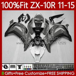 OEM Fairings For KAWASAKI NINJA ZX-10R ZX 1000 CC 10 R 2011 2012 2013 2014 2015 101No.118 ZX1000 C ZX 10R 1000CC 11-15 ZX-1000 ZX10R 11 12 13 14 15 Injection Black Grey Body