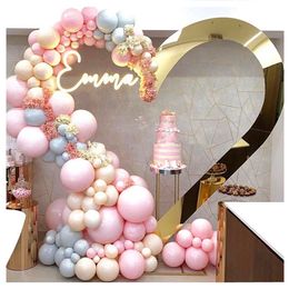 About 5 feet tall) Flower Backdrop Wedding acrylic Arch Floral Metal Frame Stage balloon arches Backdrops For Event Stages senyu513