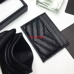 Neue Top -Quality -Männer Klassiker Casual Credit Cards Halter Cowide Real Leder Ultra Slim Wallet Packet Bag für Mans Mais Geldbörsen 10,5*7,5*0,5 cm