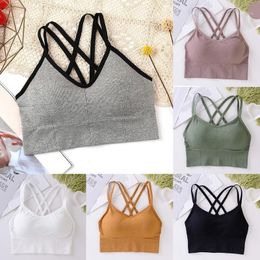 Sexy Sport Yoga Bra Women Vest Fitness Padded Running Gym Free Bralette Breathable Beauty Back Female Sports Outfit