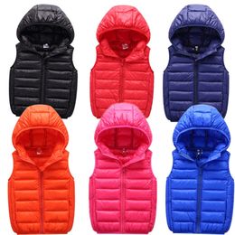 Kids Vest Children's Hooded Vest Girls Spring Autumn Waistcoats Fashion Vests for Boys Outerwear Coats Teenage girl clothes LJ20117