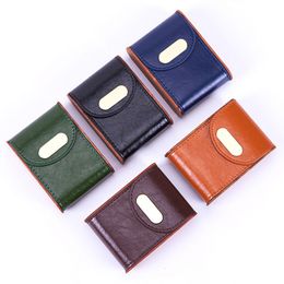 Colorful Portable PU Leather Wood Dry Herb Tobacco Cigarette Smoking Stash Case Innovative Container Box High Quality Shell Lock Catch