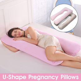 U-Shape Pregnancy Pillow Side Sleeper Bedding Full Body Pillow For Pregnant Women Cushion Long Multifunctional Maternity Pillows 201117