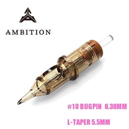 3rl cartridge UK - Ambition Tattoo cartridge needles Module 20pcs Round Liner #10 bugpin (0.30mm) 1RL 3RL 5RL 7RL 9RL 11rl 14rl 220119