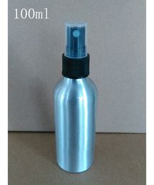 Free Shipping 100ml Aluminum Spray Lucifugal Bottles Metal bottles Black white clear Sprayer lid