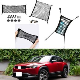 For Mazda MX-30 MX30 Car Auto vehicle Black Rear Trunk Cargo Baggage Organiser Storage Nylon Plain Vertical Seat Net2736