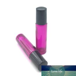 10pcs Empty Perfume Sample Rose-red 10ml Roller Glass Bottle Essential Oil 10cc Roll-On thick Bottle Free Shipping