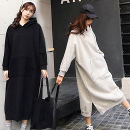 knee length hoodie sweatshirt