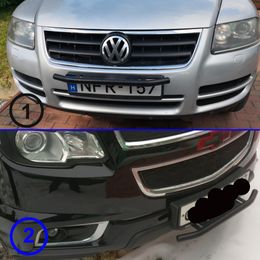 Universal Bull Bar Front Bumper Licence Plate Log Light Mount Bracket SUV Lamp Holder Off Road LED Light Bar Aluminium PZK001