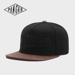 PANGKB Brand FASTBALL CAP BROOKLYN black woolen cloth autumn winter hip hop hat adult outdoor casual sun baseball cap Y200110