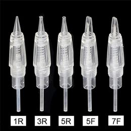 100pcs Sterilised Tattoo Needle 1R 3R for Machine Microblading Pen Eyebrow Lips Permanent Makeup Ink Cartridges Needles 211229