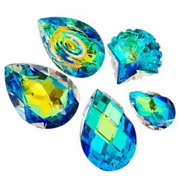 Ab Colour Chandelier Crystal Lighting Drops Pendants Prisms Glass Hanging Crystals Prisms Parts Suncatcher Home Wedding Car Decor H jlldZN