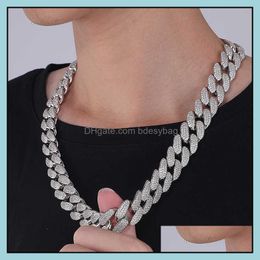 Pendant Necklaces & Pendants Jewellery Wholesale Price Premium Quality Hip Hop Sier Plated Cuban Chain Men Drop Delivery 2021 Pw0Xl
