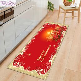 Flannel Carpet Christmas Decor For Home Rug Bathroom Doormat Merry Christmas Deco 2020 Navidad Xmas Party Decor Happy New Year Y200903