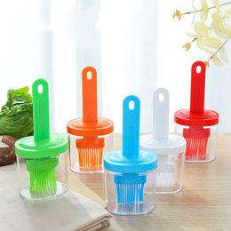 Silicone Oil Brush Kitchen Tool Set With Cover Barbecue Brush Household High Temperature Resistant One XG0436