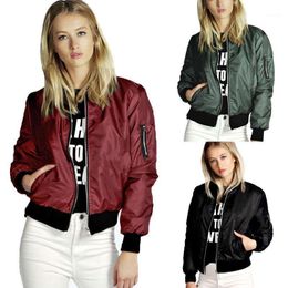 Women's Jackets Wholesale- Stylish Womens Ladies Clothes Tops Autumn Coats Outfits Casual Zip Up Biker Coat Women Clothing Plus Big Size1