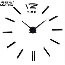 2020 new sale wall clock clocks reloj de pared watch 3d diy Acrylic mirror Stickers Quartz Modern Home Decoration free shipping LJ201208