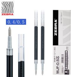 10pcs/lot Japan ZEBRA JJ77/JJS77 Replace Gel Pen Refill MJF-0.4 / 0.5 Student Black Signature Pen Refill Stationery Supplies 201202