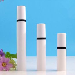 5ml 10ml 12ml 15ml Empty Mini Portable White vacuum airless perfume bottle with Black Srpay Refillable Container 200pcsgood qualtity